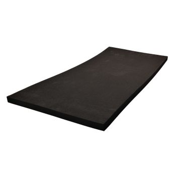 Sitzauflage Moosgummi ca. 250x500x15mm, schwarz (stark belastbare Qualität, sehr reißfest) (Zellgummi, geschlossenporig)