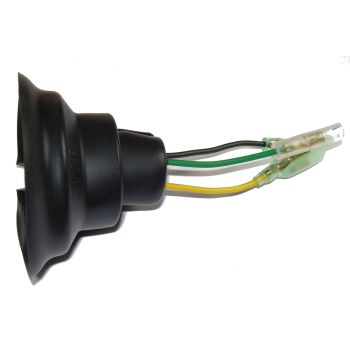 Export-Bilux-Sockel mit Anschlusskabeln (OEM), für Export-Reflektor 40356 (passendes 6V-Leuchtmittel: 27176, Artikel 41002/26025 passen nicht!)