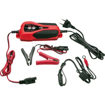 6V/12V Batterie-Ladegerät, Diagnosefunktion, 8 Ladestufen, auch für Daueranschluss, max. 1A Ladestrom, Verpolungsschutz, inkl. Fahrzeugadapter