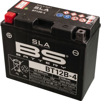 SLA-Batterie BS 12V / 10,5Ah wartungsfrei befüllt, auslaufsicher durch SLA-Technologie (ohne Vlies, ohne Gel) Typ BT12B-4