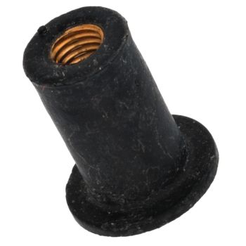 Gummi-Dübelmutter M5, für 10mm Loch und ca. 0.5-5.5mm Materialstärke, z. B. für Verkleidungsteile und Scheiben