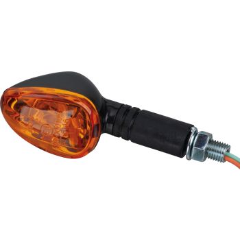 Duke-Style Mini-Blinker lang, schwarz (1 Paar, e-geprüft,Arm=40mm/100 insg./M10, Glühbirne: BA15s 12V/10W, 12V/21W siehe Artikel 41114)