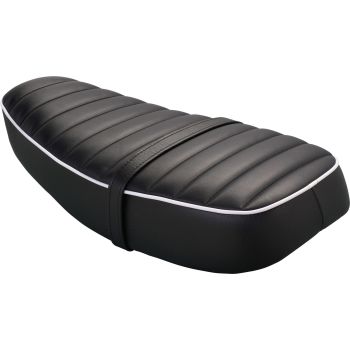 KEDO Komfort-Sitzbank »Ultra-Classic«, Bezug verrippt, weiße Paspel, 55cm Sitzfläche, inkl. Sozius-Haltegurt