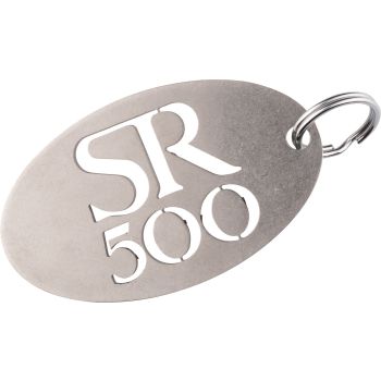 Schlüsselanhänger mit SR500-Logo, Edelstahl