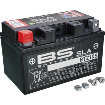 SLA-Batterie 12V / 9.0 Ah, wartungsfrei befüllt, auslaufsicher durch SLA-Technologie (ohne Vlies, ohne Gel) Typ BTZ10S / YTZ10S