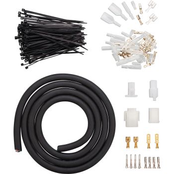 Verlängerung Zündschloss-Kabelbaum Selbstbau-Set D-I-Y (1.5m 7pol. Kabel, 2/4-fach Stecker-Sets, Japanstecker, Kabelbinder)