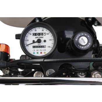 KEDO Speedometer Bracket 'Pure',stainless steel, powder-coated, for vibration-decoupled mounting of misc. 60mm speedos, e.g. Daytona