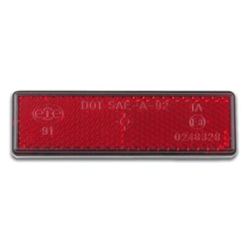 Reflektor Stripe rechteckig rot 102,5 x 15,3mm E-geprüft mit Halter,  11,69 €