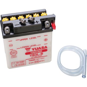 Batterie YUASA 12V, trocken ungefüllt, benötigt 0,3l Batteriesäure (Säure nicht per Versand verfügbar), Typ FB3L-B / YB3L-B, OEM-Vergleichs-Nr. 30W-82110-79
