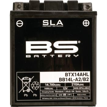 SLA-Batterie BS 12V / 14,7Ah wartungsfrei befüllt, auslaufsicher durch SLA-Technologie (ohne Vlies, ohne Gel) Typ BB14L-A2