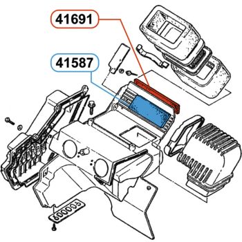 Schaumstoff zw. Ansaugschnorchel und Luftilterkasten, 1 Stück, selbstklebend, vibrationsmindernd, OEM-Vergleichs-Nr. 34L-14425-00