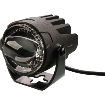 LED-Nebelscheinwerfer 12V, Abm. ca. 55x70mm, matt-schwarzes Aluminium-Gehäuse, e-geprüft, 1 Stück inkl. Halter