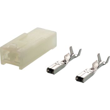 System-Stecker 2-fach inkl. Kontakte, Nebenverbraucheranschluss für z.B. USB, Navi (passende Buchse ist am Fahrzeug vorhanden, 12V, mit 2A abgesichert)