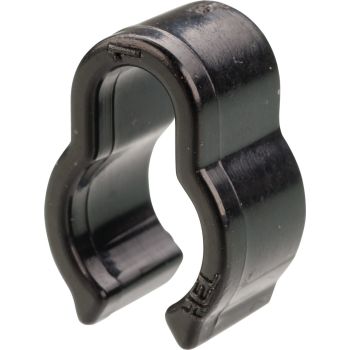 Bremsleitungsclip, befestigt ein Kabel (ABS, Tacho, Blinker etc.) entlang einer Bremsleitung/-zug, Kunststoff schwarz, 1 Stück