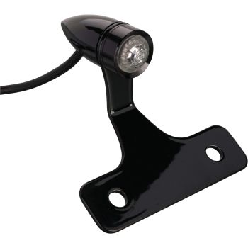 KEDO LED-Rücklicht 'Bullit' schwarz inkl. Halter, komplett inkl. LED- Rücklicht mit Gehäuse, Aluminium-Halter  schwarz, Montagematerial (e-geprüft)