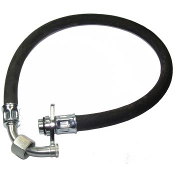 Ölsteigleitung Rückfluss Motor/Rahmen, verpresste Anschlüsse, textilverstärkte Ölleitung (passender Ersatz-O-Ring 10134)