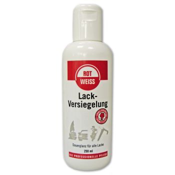 ROT-WEISS Lackversiegelung, 250ml (nach der Anwendung von Polierpaste zur Konservierung von alten und neuen Lacken)