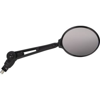 Enduro-Spiegel klappbar (klickweise einstellbarer Spiegelarm), robust, e-geprüft , M10x1,25mm Rechtsgewinde, Kunststoff schwarz