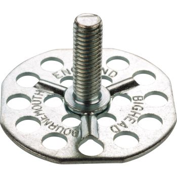 bigHead Gewindebolzen M1/B38-M6x20mm, Kopfform B38 Rundeckkopf DM 38mm, zum Einlaminieren, Kleben, Schrauben an z.B. Verkleidungsteilen/Kotflügeln