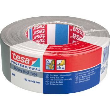 Textilklebeband 50m/48mm verstärkt, silber (Stagetape, Duct-Tape)