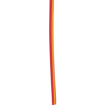 KABEL, 1 Meter 0.75qmm rot-gelb (rotes Kabel mit gelbem Strich)