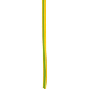 KABEL, 1 Meter 0.75qmm gelb-grün (gelbes Kabel mit grünem Strich)