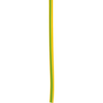 KABEL, 1 Meter 0.75qmm gelb-grün (gelbes Kabel mit grünem Strich)