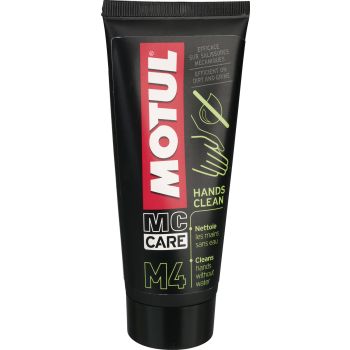 Motul M4 Handreiniger, 100ml Tube, entfernt Öl und andere hartnäckige Verschmutzungen ohne Wasser, nach Anwendung keine Reste auf der Hand