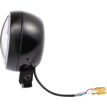 'Capsule' LED-Scheinwerfer 4,5'/120mm, schwarz, e-geprüft, Abm. ca. 135x100mm, Stand- (Angel-Eye), Abblend- und -Fernlicht, Befestigung unten