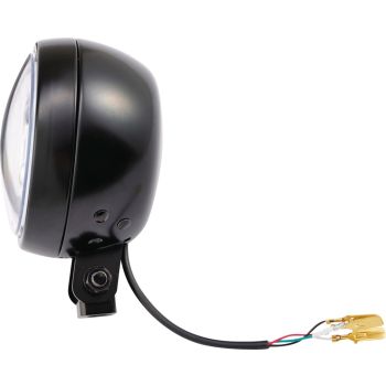 'Capsule' LED-Scheinwerfer 4,5'/120mm, schwarz, e-geprüft, Abm. ca. 135x100mm, Stand- (Angel-Eye), Abblend- und -Fernlicht, Befestigung unten