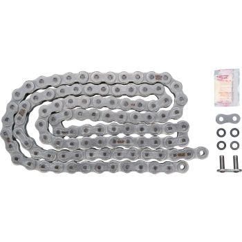 RK XW-Ring Kette Typ 520XRE silber, 102 Glieder, OFFEN, mit Hohlnietschloss, passendes Clip-Schloss Art. 91184