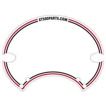Startnummerntafel-Aufkleber xt500parts.com, 1 Stück, passend für SixDays-Startnummerntafel PrestonPetty, Art. 60405W/G, 60406W/G bzw. 60407W/G