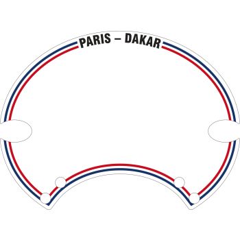 Startnummerntafel-Aufkleber Paris-Dakar, 1 Stück, passend für SixDays-Startnummerntafel PrestonPetty, Art. 60405W/G, 60406W/G bzw. 60407W/G