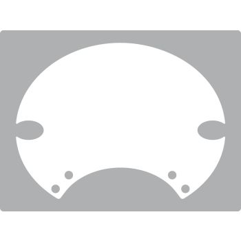 Startnummerntafel-Aufkleber weiß, 1 Stück, passend für SixDays-Startnummerntafel PrestonPetty, Art. 60405W/G, 60406W/G bzw. 60407W/G