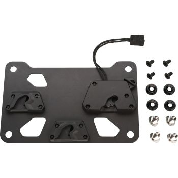 Adapterplatte für SLC-Seitenträger links (siehe Art. 60097/60098), Abm. Platte ca. 30x18cm, zum Eigenbau von Seitentaschen mit SLC-Schnellverschluss