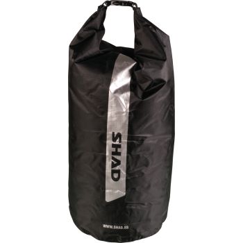 Drybag / Packrolle, 8l, schwarz, wasserdicht, Abm. ca. 30x16cm, strapazierfähiges Nylon-Material ähnlich einer Windjacke, für Minimalgepäck