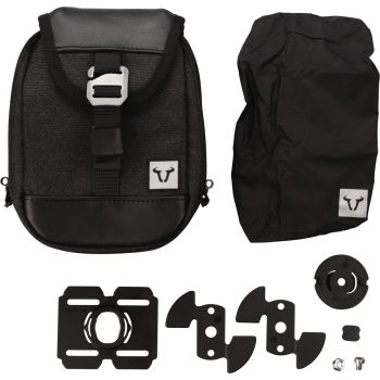 LegendGear Zusatztasche 1.5L, Black Edition, inkl. T-Lock Haltesystem, wasserdichter Überzug, Abm. ca. 19x14x5cm