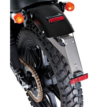 D-Track Kennzeichenhalter, Alu SILBER, inkl. LED-Kennzeichenleuchte + Reflektor