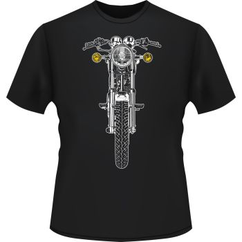 T-Shirt 'SR500 frontal', schwarz, Gr. L, 2-farbig bedruckt, 100% Baumwolle