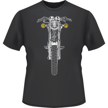 T-Shirt 'SR500 frontal', dunkelgrau, Gr. L, 2-farbig bedruckt, 100% Baumwolle