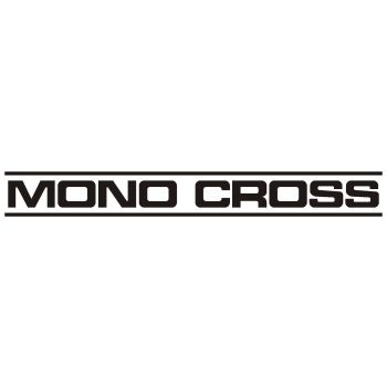 Aufkleber Schwinge 'MONO CROSS' schwarz, 216x25mm, Design in Anlehnung an die farbigen Vorbilder von Yamaha, 1 Stück