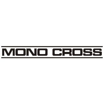 Aufkleber Schwinge 'MONO CROSS' schwarz, 216x25mm, Design in Anlehnung an die farbigen Vorbilder von Yamaha, 1 Stück