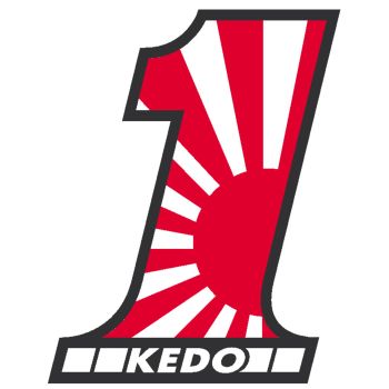 KEDO #1 Japan-Style-Aufkleber, 9.5x7.5cm rot/schwarz/weiß, 1 Stück