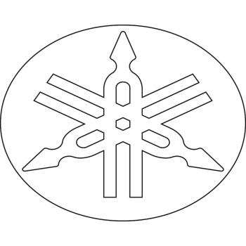 Stimmgabel-Aufkleber 'Heritage' weiß, oval, Abm. ca. 60x48mm, 1 Paar