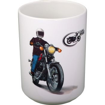 '40 Jahre SR500' Porzellan-Becher, 440ml, Aufdruck spülmaschinenfest