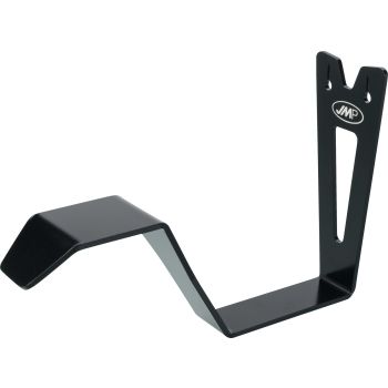 Garderobe / Helmhaken, ermöglicht das Aufhängen des Helmes an der Wand, L/B/H ca.: 183.6/48.7/124mm, Metall schwarz beschichtet, Lieferung ohne Schrauben