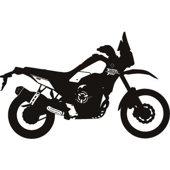Aufkleber/Decal, stilisiertes T700 Extreme-Modell Baujahr 2025, schwarz glänzend (ca. 15x9cm)