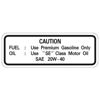 Service-Aufkleber, FUEL-OIL (4Z, 20W-40)