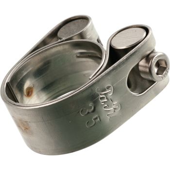 35mm HD Rundbolzen-Edelstahlschelle für Auspuff/Endtopf, Spannbereich 31-37mm,