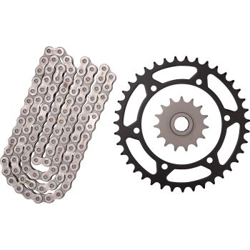 XW-Ring Kettensatz inkl. 15Z Ritzel, 39Z Kettenblatt, OFFENE RK520XRE-Kette mit 110 Gliedern, Hohlniet- und Clipschloss